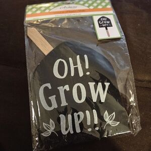 Black Garden Trowel with Silver Text